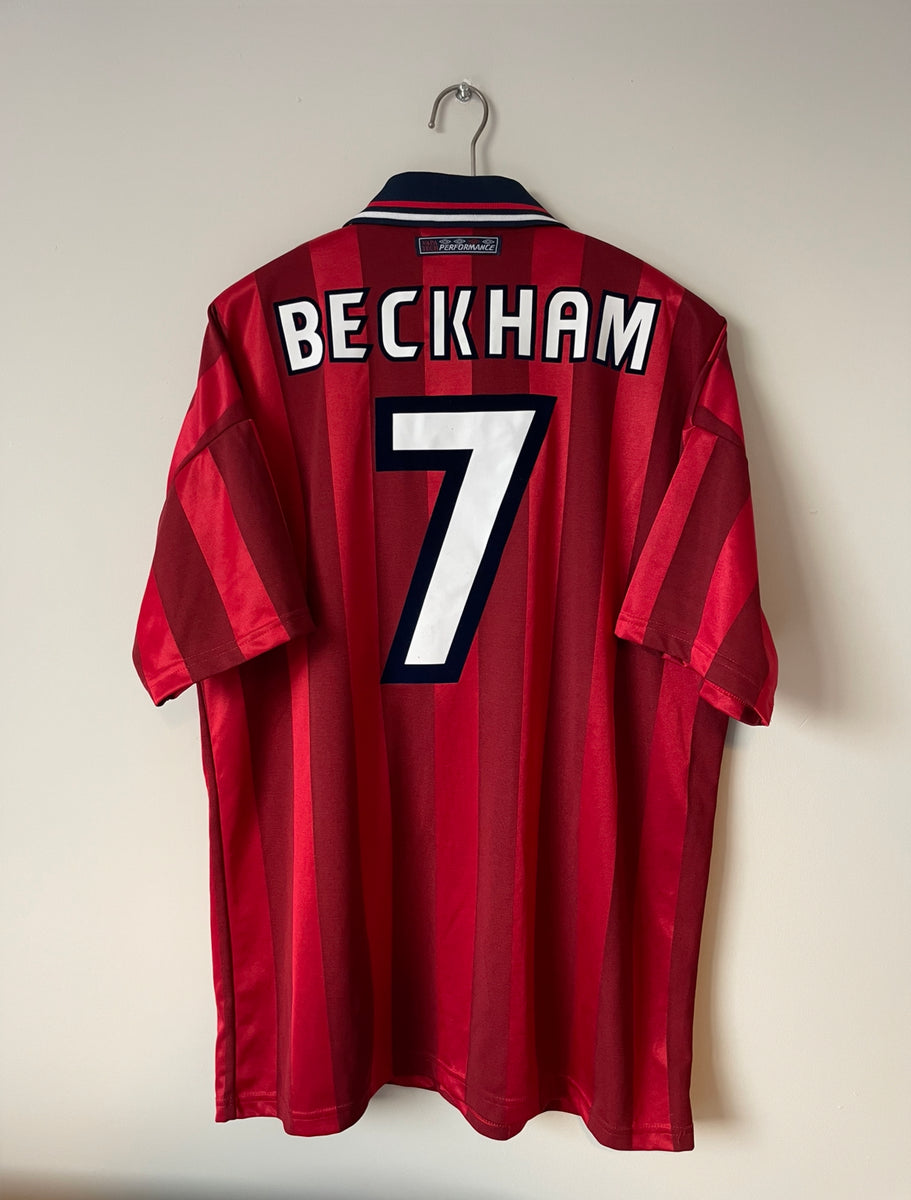 1998 World Cup England Away Shirt Beckham #7 Mint XL
