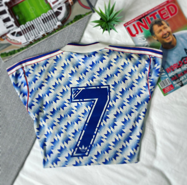 1990-92 Manchester United Away Shirt Robson #7 | Excellent | XL