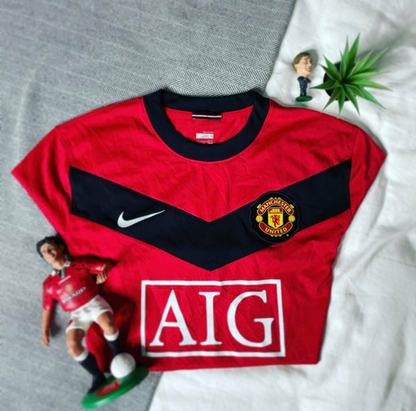 2009-10 Manchester United Home Shirt | Mint | L