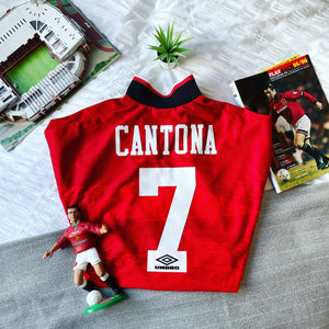 1994-96 Manchester United Home Shirt | Cantona #7 | Very Good | Large