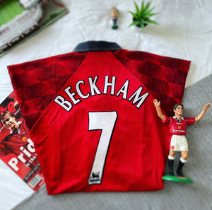 1996-98 Manchester United Home Shirt Beckham #7 | Good | XXL