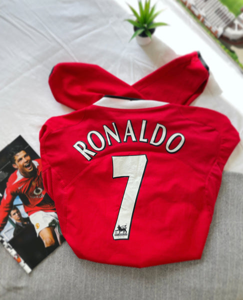 2004-06 Manchester United Home Shirt Longsleeve | Ronaldo #7 | Mint | Large
