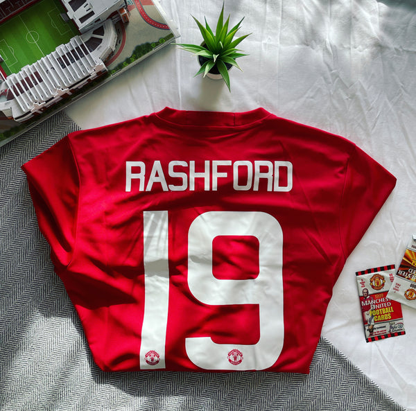 2016-17 Manchester United Home Shirt | Rashford #19 | Mint | Large