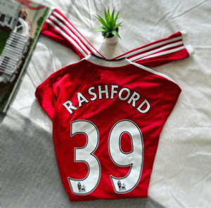 2015-16 Manchester United Home Longsleeve Shirt Rashford debut #39 | Mint | Small