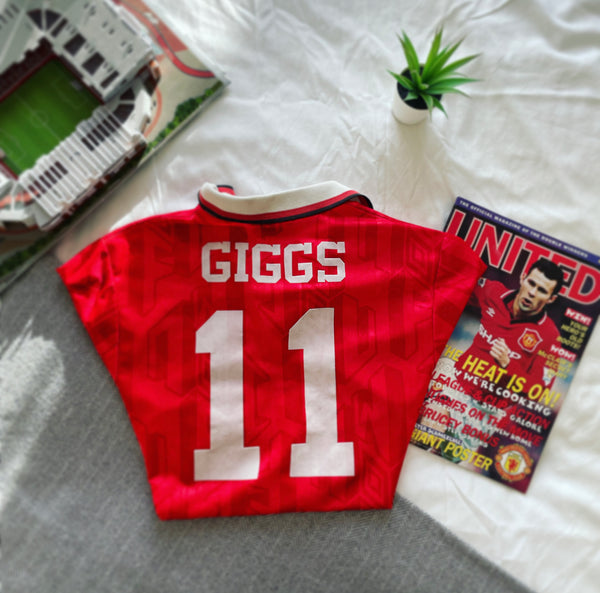 1992-94 Manchester United Home Shirt Giggs #11 | Good | Small