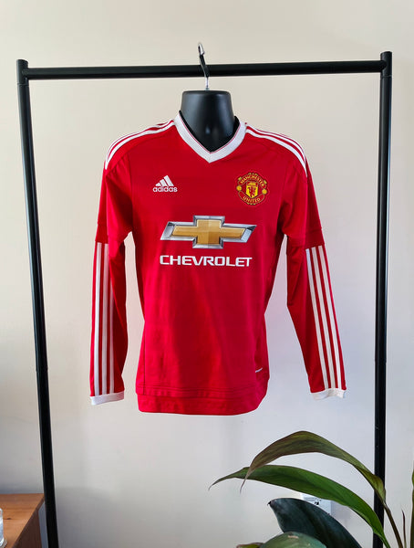 2015-16 Manchester United Home Longsleeve Shirt Rashford debut #39 | Mint | Small