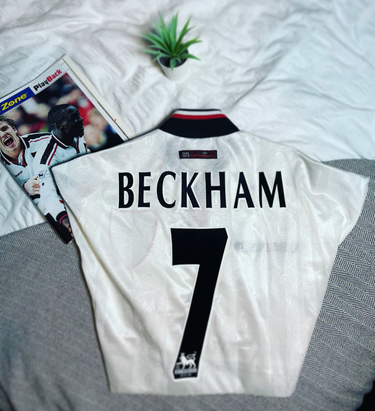 1997-99 Manchester United Away Shirt Beckham #7 | Very Good | XL