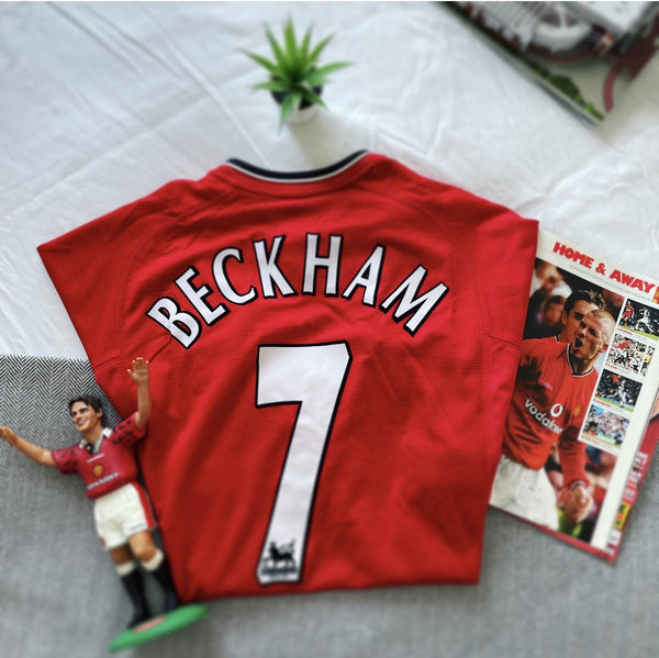 2000-02 Manchester United Home Shirt | Beckham #7 | Mint | Large
