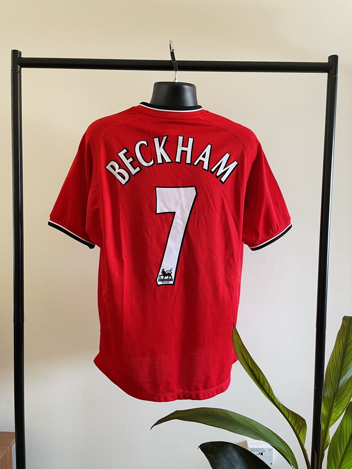 Maillot Manchester United Domicile 2000-2002 Umbro, #7 Beckham, Taille L