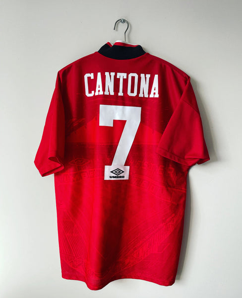 1994-96 Manchester United Home Shirt | Cantona #7 | Very Good | Large
