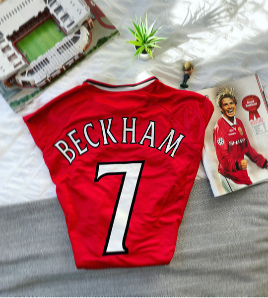 1999-00 Manchester United European ‘Treble’ Winners Shirt | Beckham #7 | Good | Large