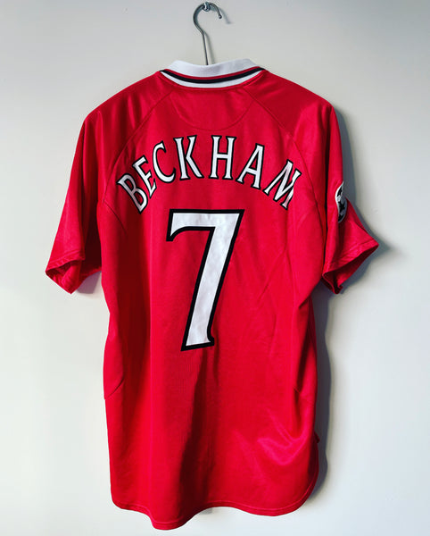 1999-00 Manchester United European ‘Treble’ Winners Shirt | Beckham #7 | Good | Large