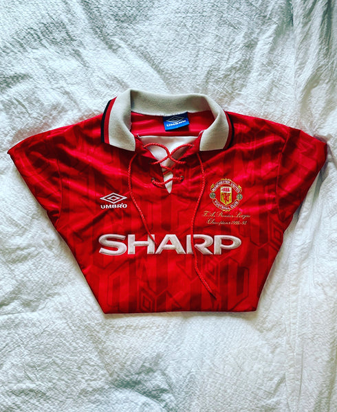 1992-94 Manchester United Player Issue Home Shirt | Hughes #10 | Very Good | Large