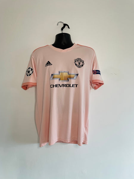 2018-19 Manchester United Pink Away Shirt | Greenwood #54 special PSG debut print  | Excellent | XL