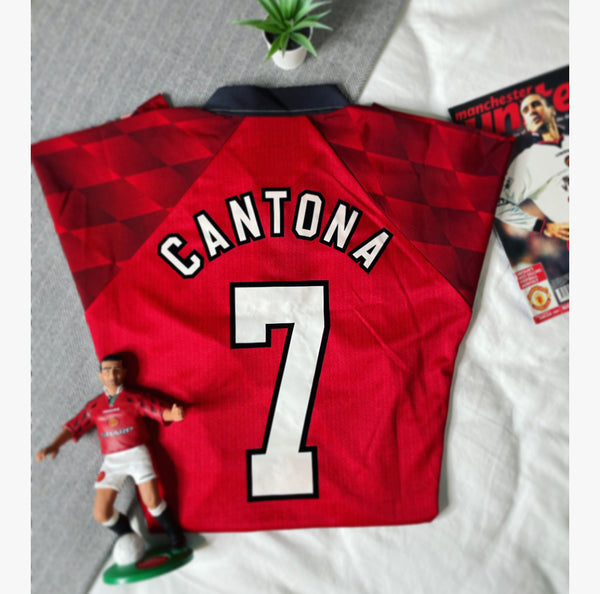 1996-98 Manchester United Limited Edition FA Cup Home Shirt Cantona #7 | Mint | L