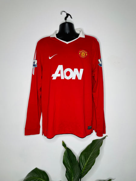 2010-11 Manchester United Home Shirt Longsleeve Rooney #10 | Mint | XL