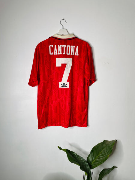 1992-94 Manchester United Home Shirt | Cantona #7 | Very Good | XL