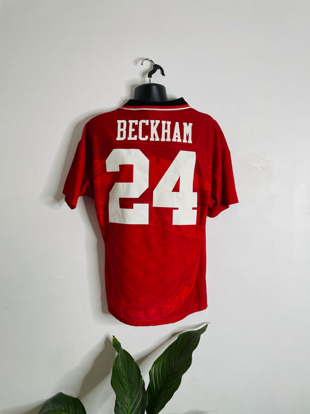 1994-96 Manchester United Home Shirt Beckham #24 | Mint | L