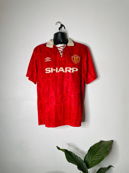 1992-94 Manchester United Home Shirt | Cantona #7 | Very Good | L