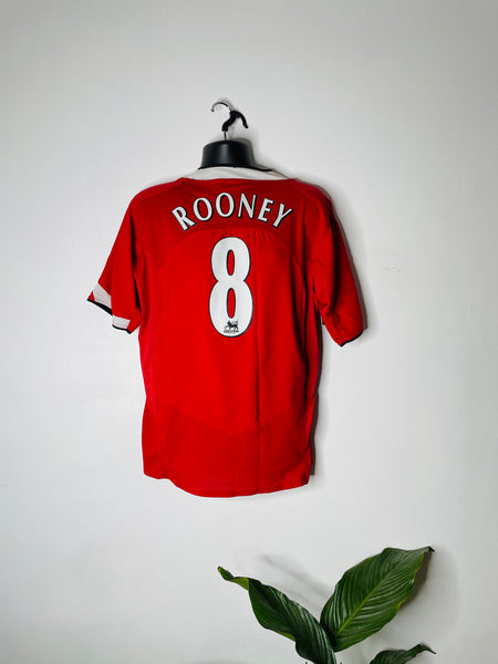 2004-06 Manchester United Home Shirt | Rooney #8 | Very Good | Large