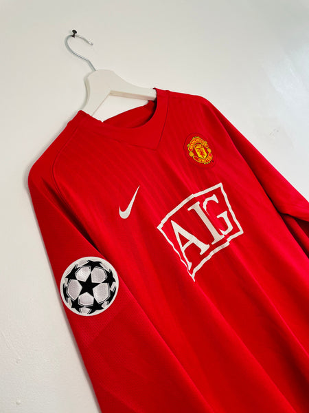 2007-09 Manchester United Home Longsleeve Shirt | Ronaldo #7 | Very Good | Medium