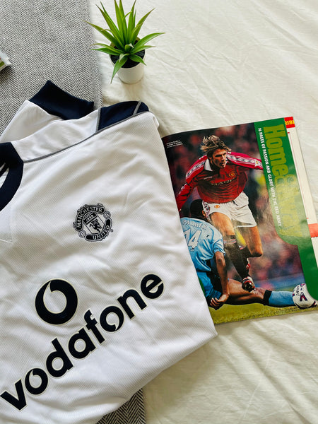 2000-01 Manchester United Away Longsleeve Shirt | Beckham #7 |Very Good | XL
