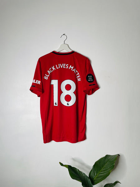 2019-20 Manchester United Treble Anniversary Home 'Black Lives Matter' Shirt | Fernandes #18 | BNWT | M