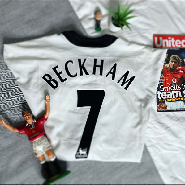 2002-03 Manchester United Away Shirt Longsleeve  | Beckham #7 | Very Good | XL