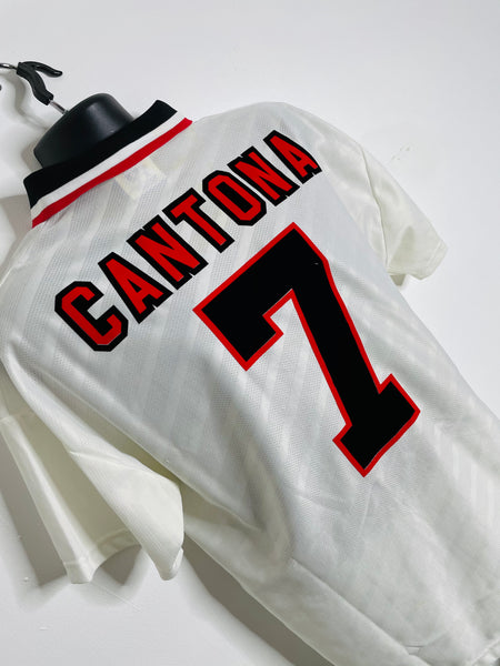 1996-97 Manchester United Away Shirt Cantona #7 | Very Good | L