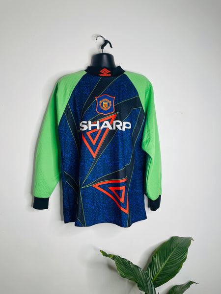 1994-96 Manchester United Goalkeeper Shirt | Schmeichel #1 | Mint | L