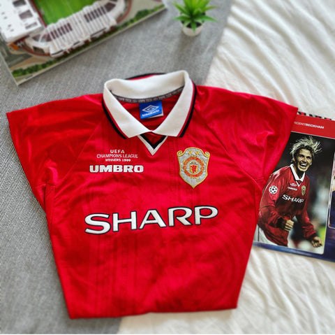1999-00 Manchester United European ‘Treble’ Winners Shirt | Beckham #7 | Good | Large