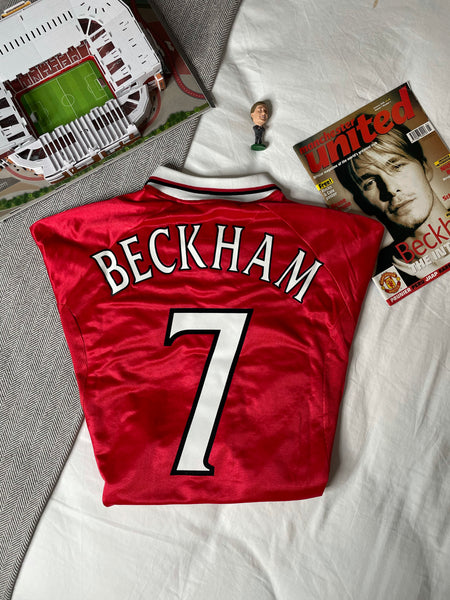 1997-99 Manchester United European ‘Treble’ Shirt Beckham #7 | Very Good | XL