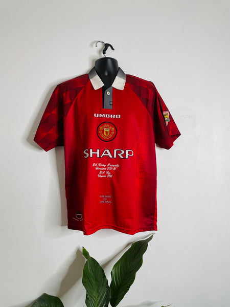 1996-98 Manchester United Limited Edition FA Cup Home Shirt Cantona #7 | Mint | L
