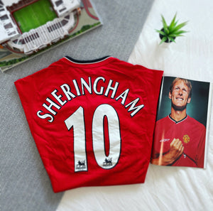 BNWT 2000-02 Manchester United Home Shirt | Sheringham #10 | BNWT Mint | M