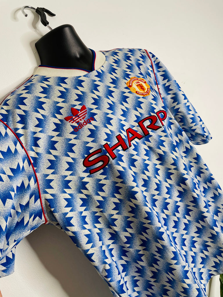 adidas Manchester United 1990-1992 Away Jersey - USED Condition (Fair) -  Size M