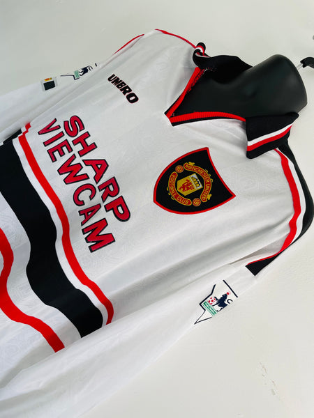 1997-99 Manchester United Away Longsleeve Shirt | Beckham #7 | Excellent | XXL
