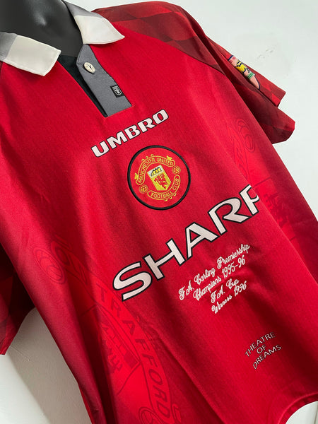 1996-98 Manchester United Limited Edition FA Cup Home Shirt Cantona #7 | Mint | L