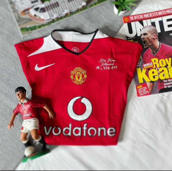 2004-06 Manchester United Home Shirt Keane Testimonial Edition | Keane #16 | Mint | S