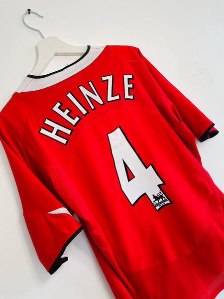 2004-06 Manchester United Home Shirt | Heinze #4 | Mint | L