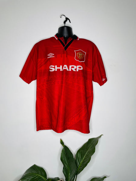 1994-96 Manchester United Home Shirt | Cantona #7 | Very Good | Large