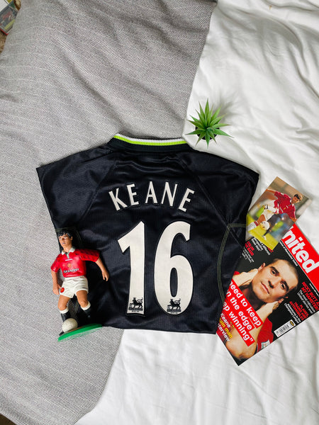 1998-99 Manchester United Away Shirt Keane #16 | Good | M