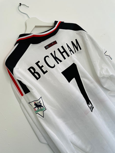 1997-99 Manchester United Away Longsleeve Shirt | Beckham #7 | Excellent | XXL