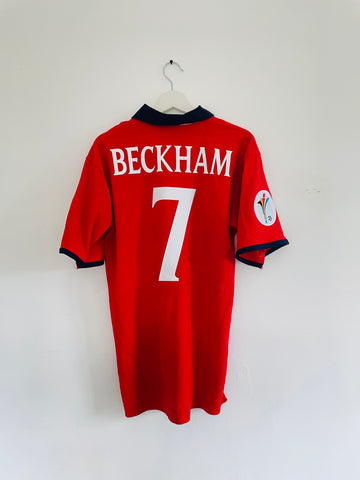 1999-01 England Home Shirt |Beckham #7 | Very Good | XL