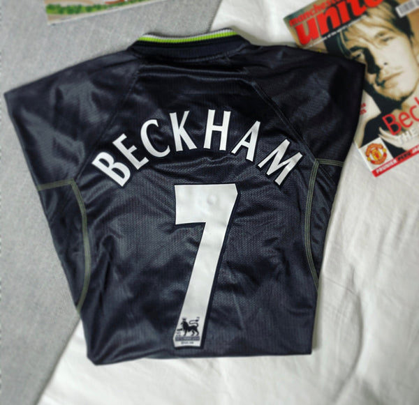 1998-99 Manchester United Away Shirt Beckham #7 | Good | L