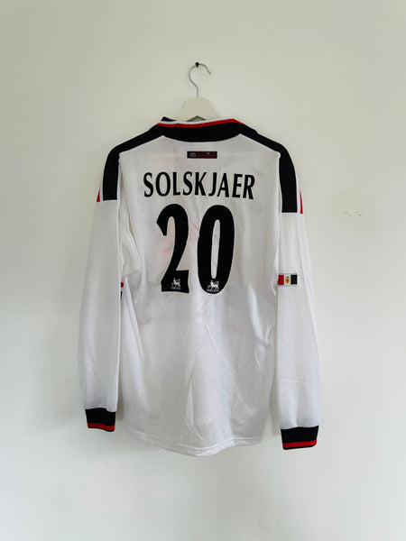 1997-99 Manchester United Away Longsleeve Shirt | Solskjaer #20 | Excellent | L