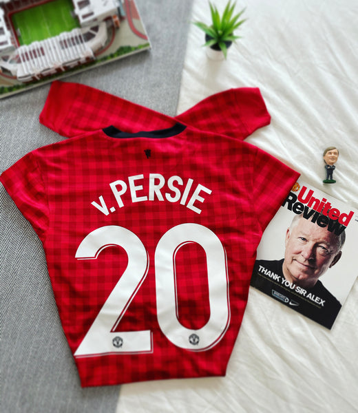 2012-13 Manchester United Home Longsleeve Shirt | van Persie #20 | Mint | M
