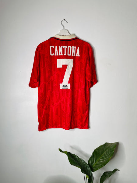 1992-94 Manchester United Home Shirt | Cantona #7 | Very Good | L