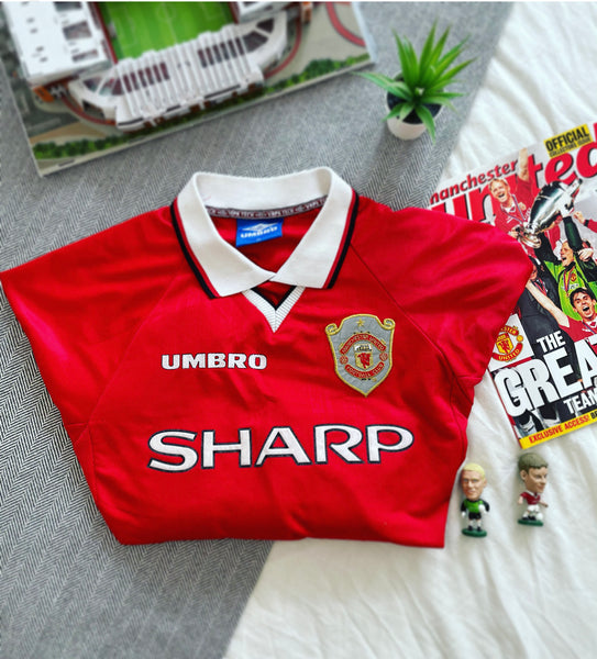 1997-99 Manchester United European ‘Treble’ Shirt | Solskjaer #20 | Very Good | XL