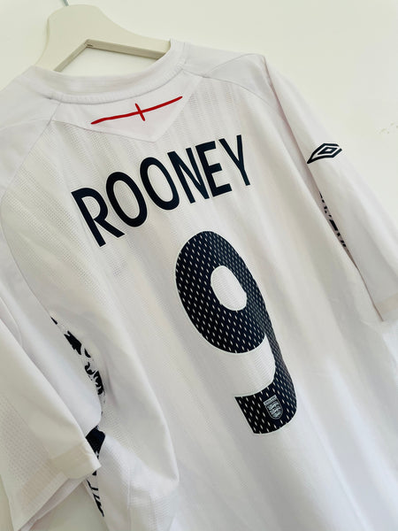 2008-10 England Home Shirt | Rooney #9 | Mint | XL