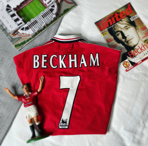 1998-2000 Manchester United Home Shirt Beckham #7 | Very Good | L